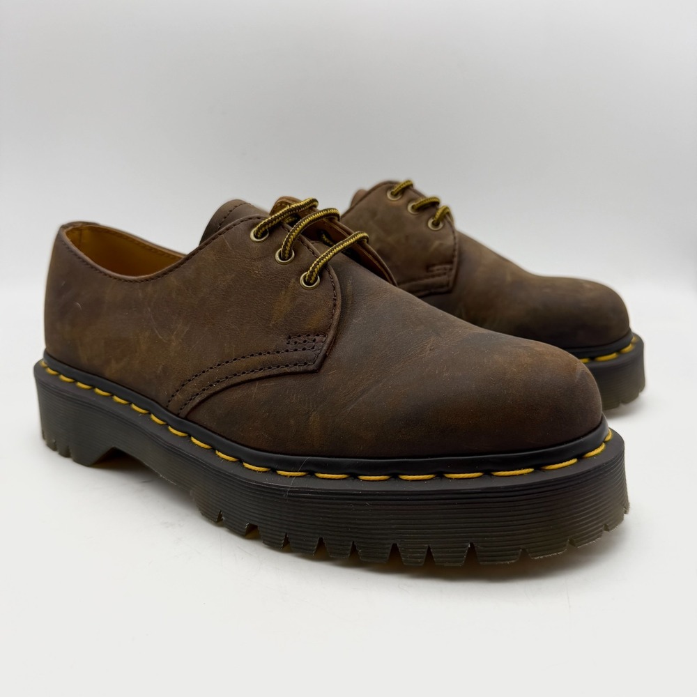 Dr Martens Oxford Shoe Women Size 7 Us 1461 Bex Soft Toe Work Dark Brown Leather